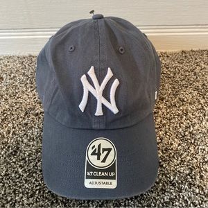 New York Yankees NY 47 Brand Clean Up Hat Mens Baseball Cap Adjustable